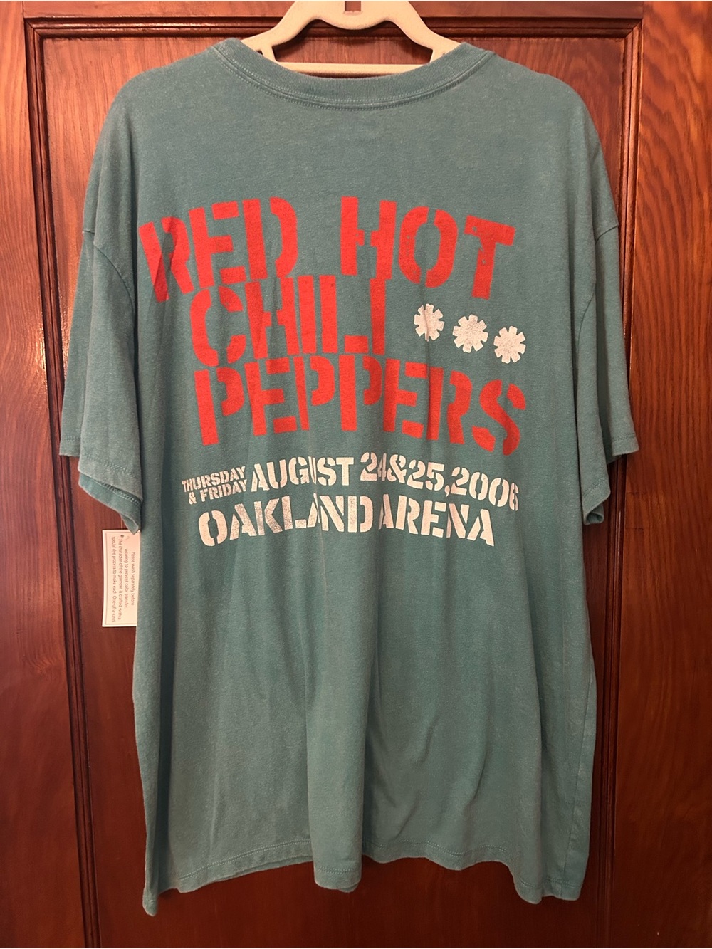 Red Hot Chili Peppers Graphic Band Tee Concert T-Shirt Teal XL - Picture 5 of 8